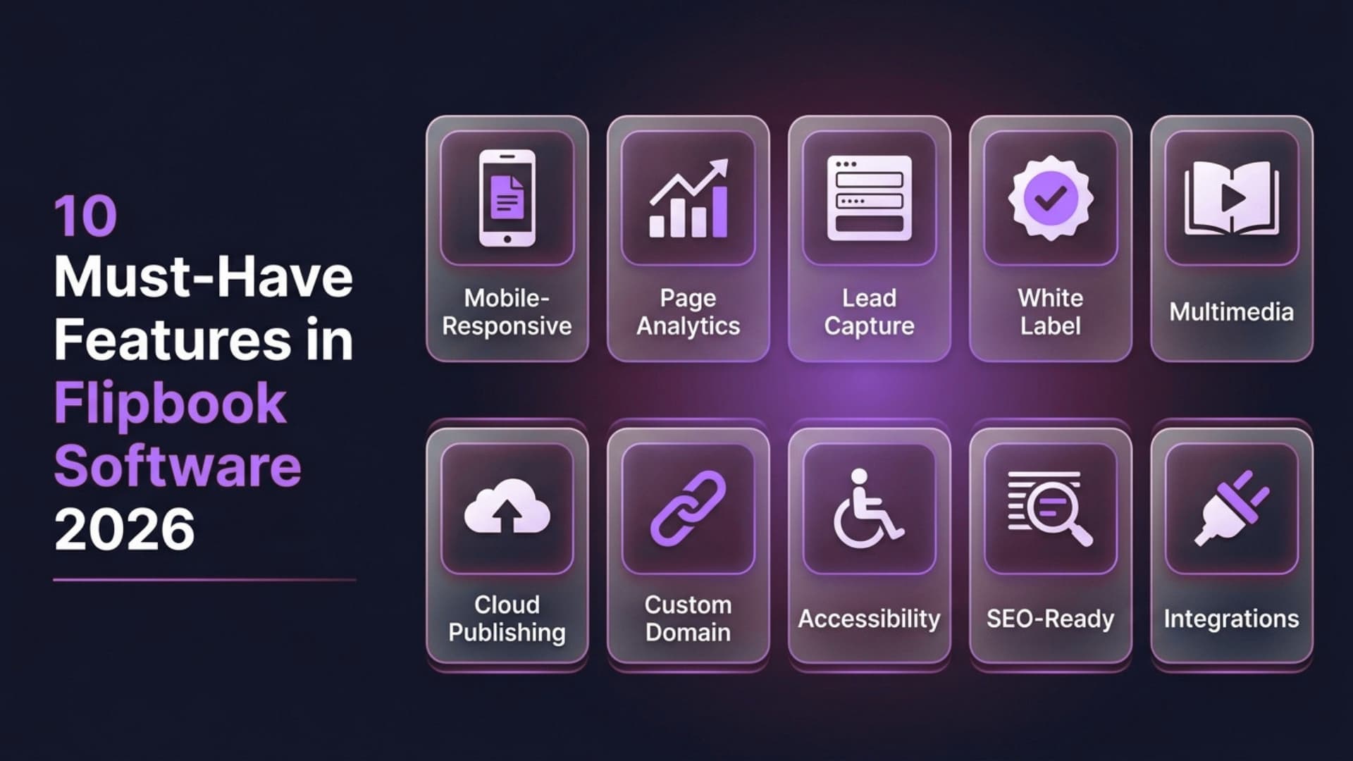 10 Must Have Features In Any Flipbook Software - Infographic