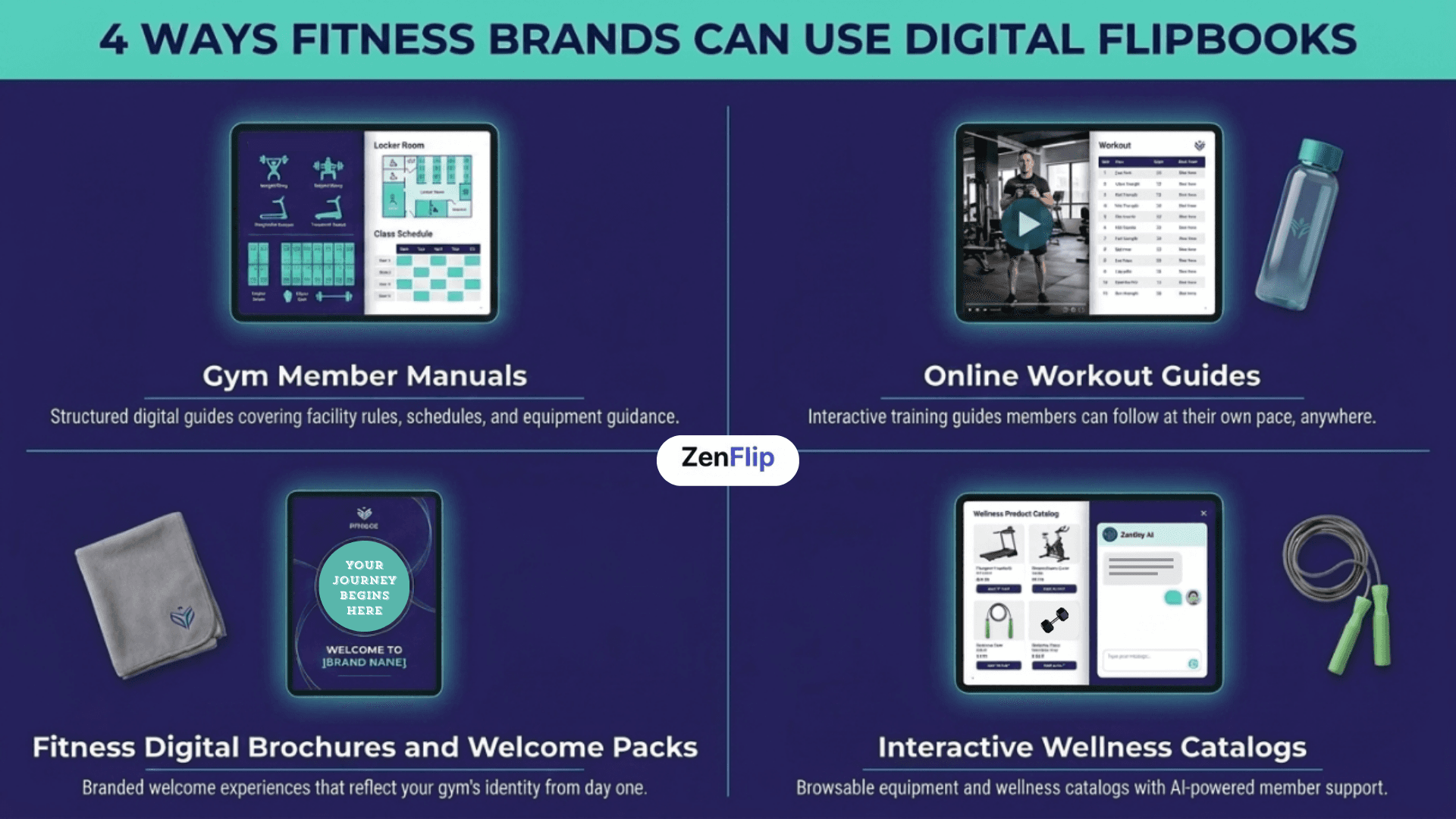 4 Ways Fitness Brands Can Use Digital Flipbooks - Infographic