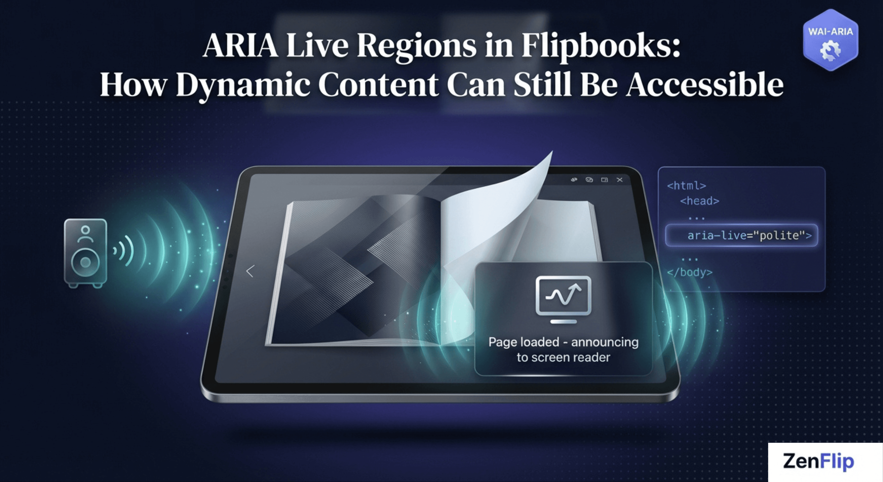 ARIA Live Regions in Flipbooks