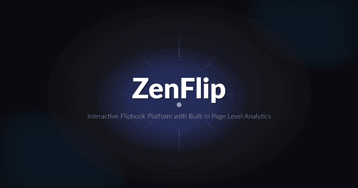 Zenflip - Interactive Flipbook Platform with built in Page Level Analytics