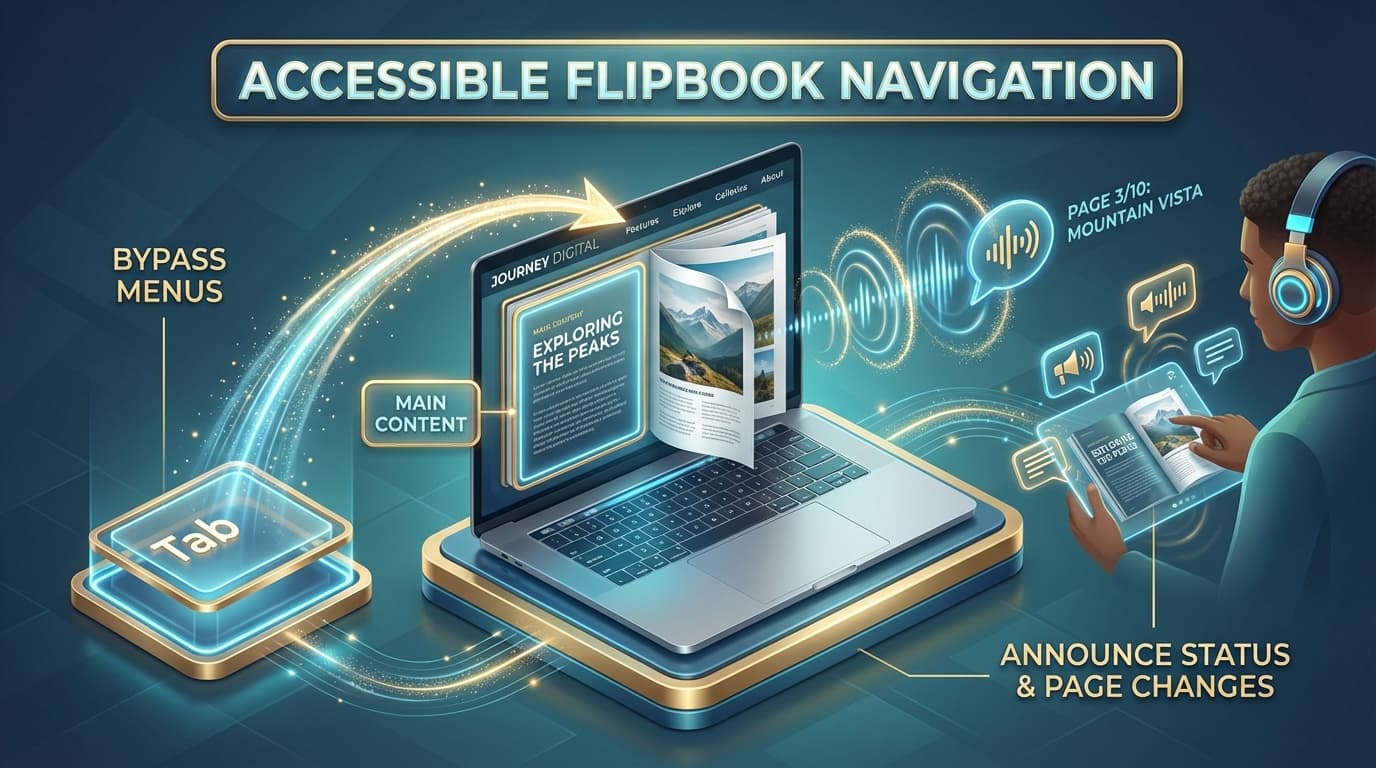 Accessible flipbook navigation