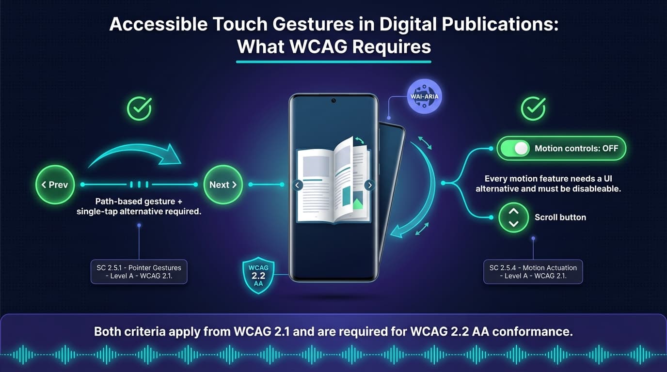 Accessible Touch Gestures in Digital Publications