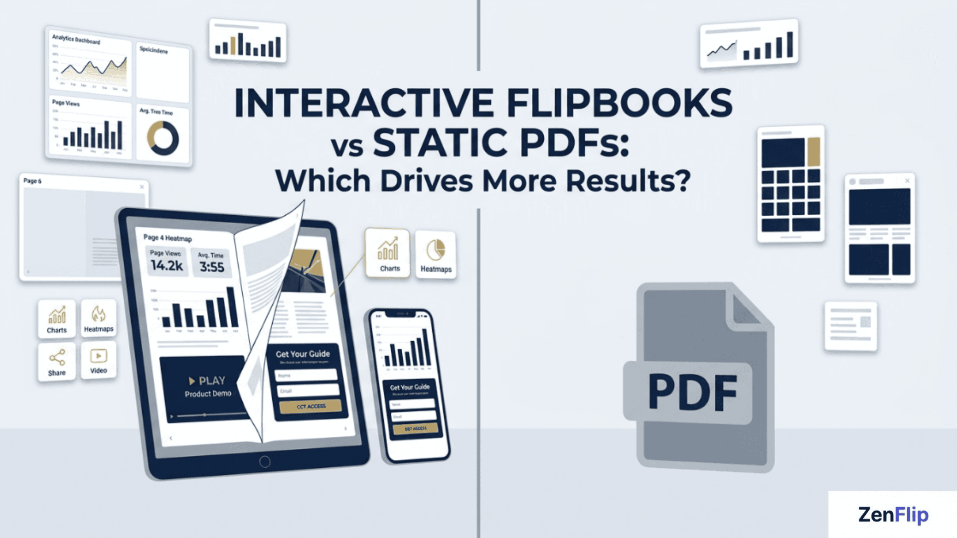 Interactive Flipbook vs Static Pdf- Feature Image